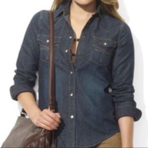 Lauren Ralph Lauren Button Up Pearl Button Details